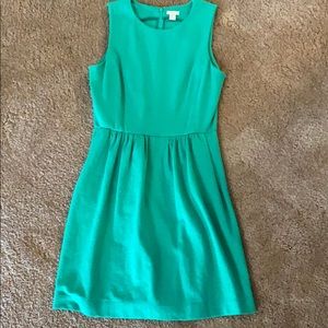J. Crew green sleeveless dress